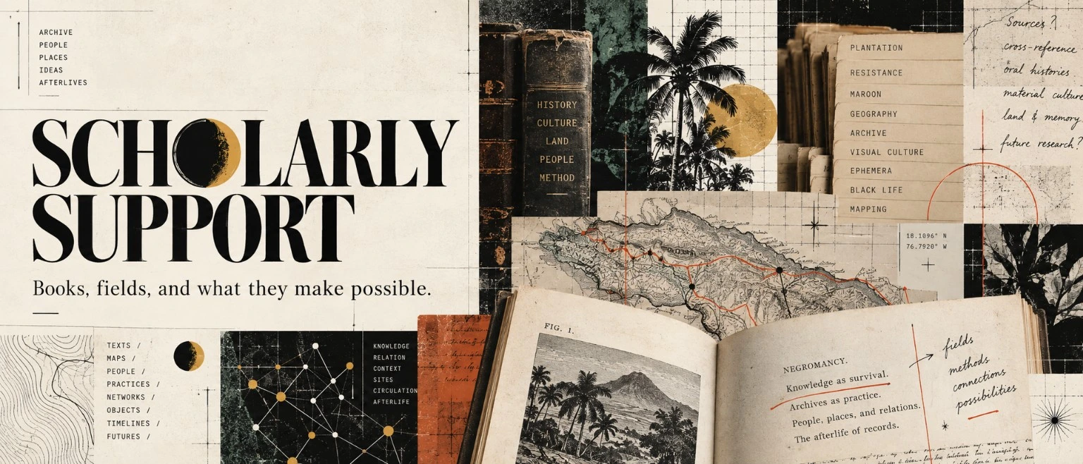 AI-generated illustrative design artwork: Negromancy's conceptual portrait and historical layers